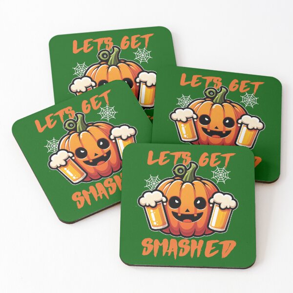Item preview, Let's Get Smashed - Halloween Happy Hour Pumpkin designed and sold by The magic  Yellow bus.