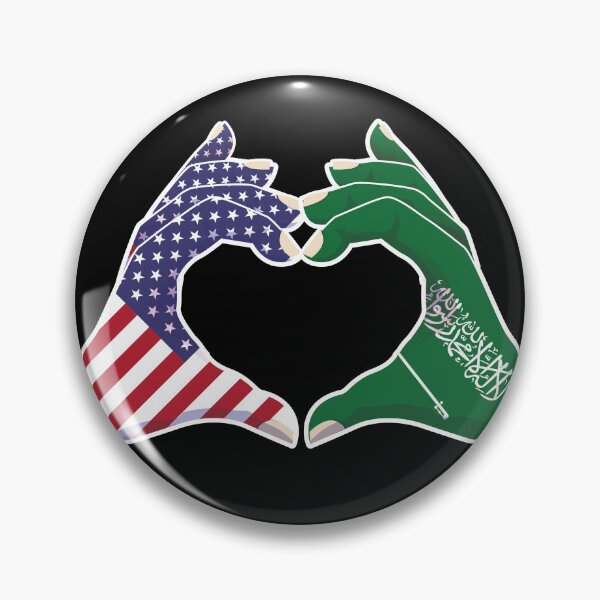 Aperçu de l'œuvre Arabie Saoudite Arabie Saoudite États-Unis États-Unis Amérique Amérique Love Heart Peace créée et vendue par FlagX.