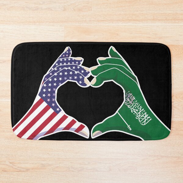 Item preview, Saudi Arabia Saudi Arabian USA United States American America Love Heart Peace designed and sold by FlagX.