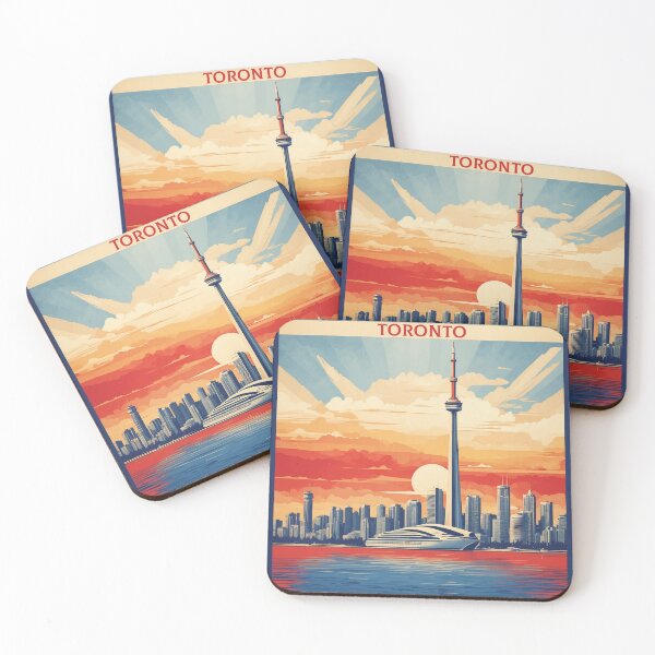 Item preview, Toronto Ontario Canada Sunrise Vintage Poster Tourism designed and sold by TravelersGems.