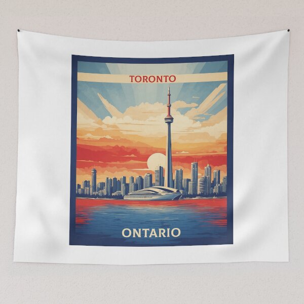 Item preview, Toronto Ontario Canada Sunrise Vintage Poster Tourism designed and sold by TravelersGems.