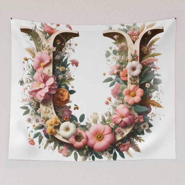 Item preview, Letter “U” containing flowers designed and sold by yeekazar.
