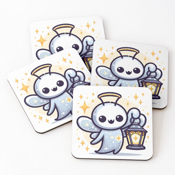 Item preview, Kawaii Sparkling Banshee Holding Glowing Lantern designed and sold by CanvasCutie.