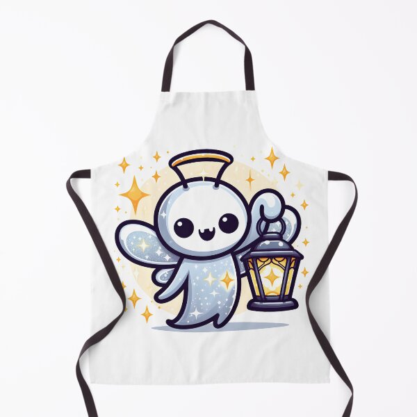Item preview, Kawaii Sparkling Banshee Holding Glowing Lantern designed and sold by CanvasCutie.
