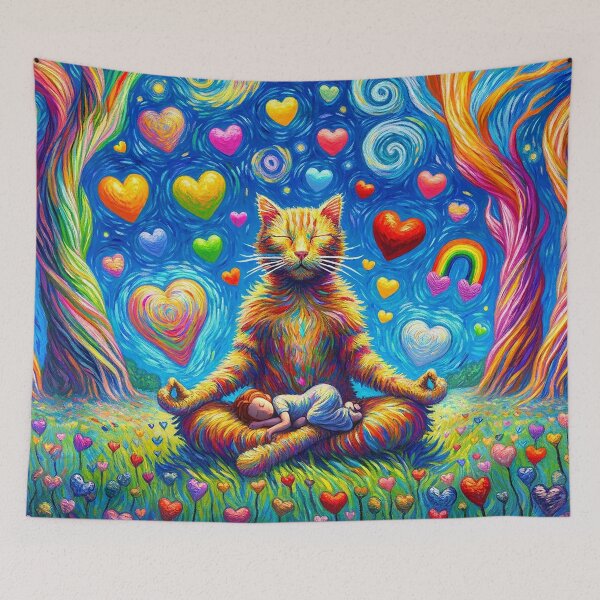 Item preview, Mindful Meadow Cat designed and sold by bunnyboiler.