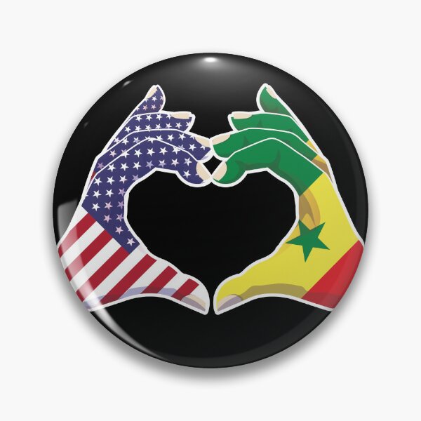 Item preview, Senegal Senegalese USA United States American America Love Heart Peace designed and sold by FlagX.
