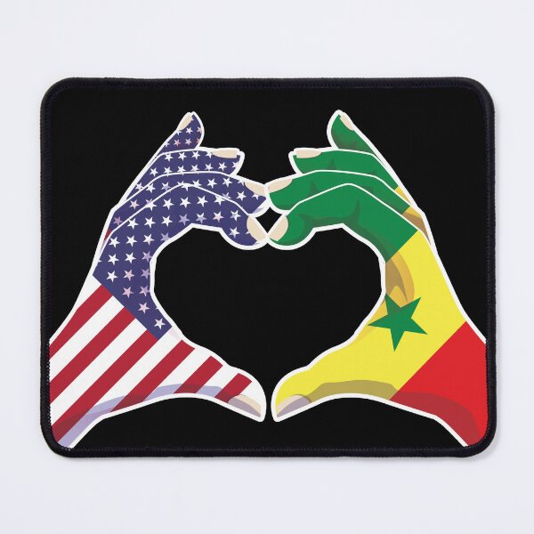 Item preview, Senegal Senegalese USA United States American America Love Heart Peace designed and sold by FlagX.