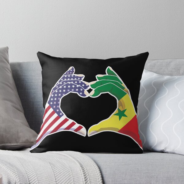 Item preview, Senegal Senegalese USA United States American America Love Heart Peace designed and sold by FlagX.