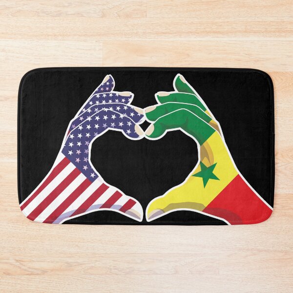 Item preview, Senegal Senegalese USA United States American America Love Heart Peace designed and sold by FlagX.