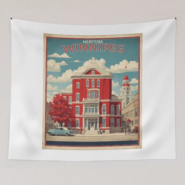 Item preview, The Exchange District Winnipeg Manitoba Canada Vintage Poster Tourism designed and sold by TravelersGems.