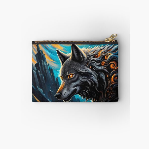 Item preview, Wolf Against Swirling Sun, Ai Generated Art  designed and sold by ACC .