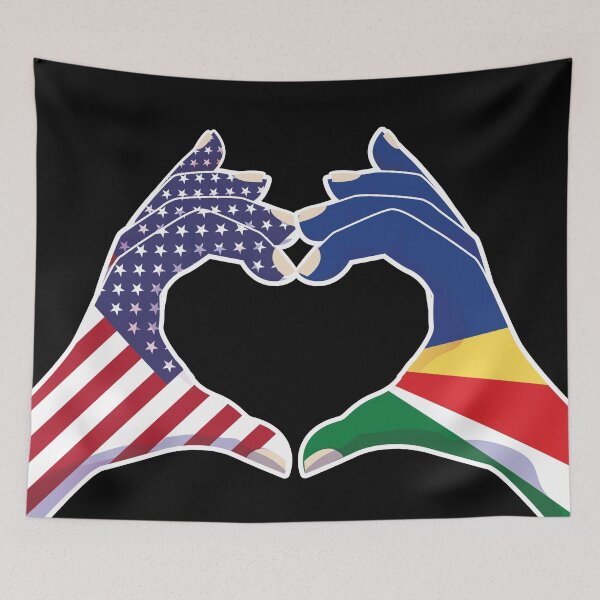 Item preview, Seychelles Seychellois USA United States American America Love Heart Peace designed and sold by FlagX.