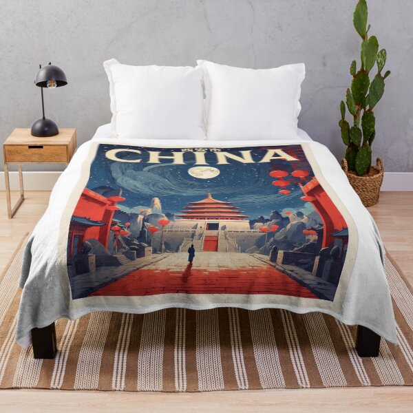 Item preview, Xian China Vintage Travel Poster Tourism  designed and sold by TravelersGems.