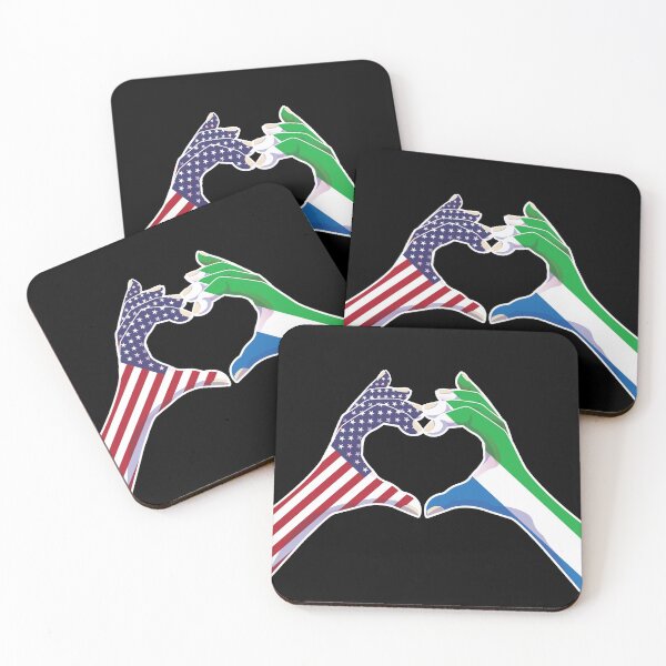 Item preview, Sierra Leone Sierra Leonean USA United States American America Love Heart Peace designed and sold by FlagX.
