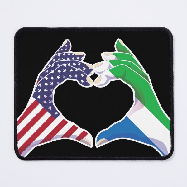 Item preview, Sierra Leone Sierra Leonean USA United States American America Love Heart Peace designed and sold by FlagX.
