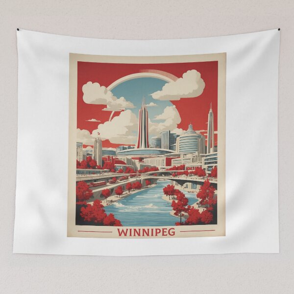 Item preview, The Forks Winnipeg Manitoba Canada Vintage Poster Tourism designed and sold by TravelersGems.