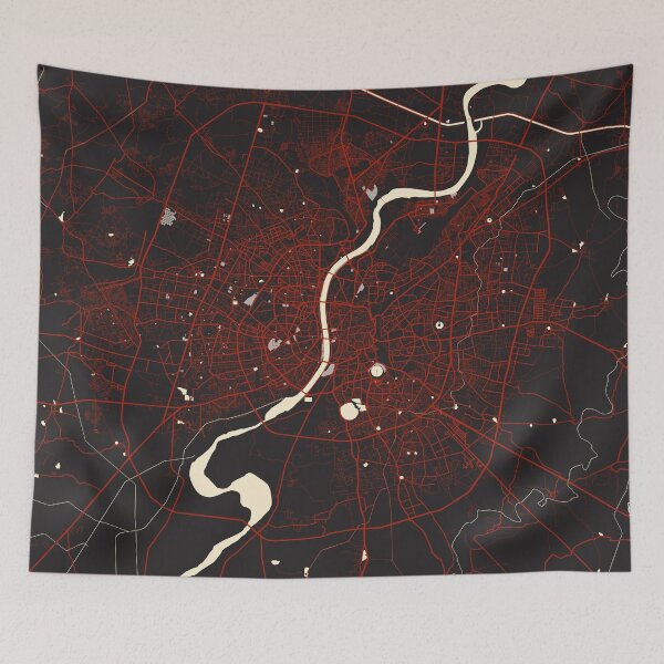 Item preview, Ahmedabad City Map of Gujarat, India - Vector designed and sold by deMAP.