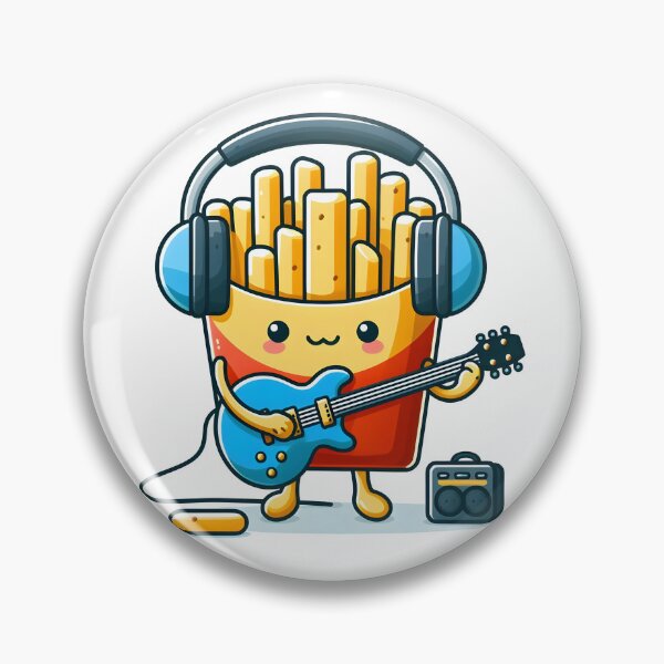 Item preview, Kawaii French Fries With Headphones designed and sold by CanvasCutie.
