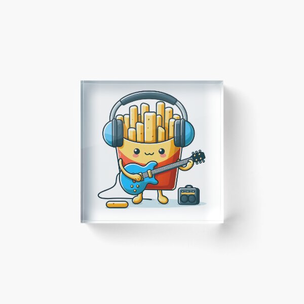 Item preview, Kawaii French Fries With Headphones designed and sold by CanvasCutie.