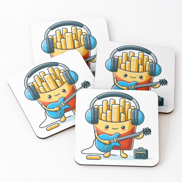 Item preview, Kawaii French Fries With Headphones designed and sold by CanvasCutie.