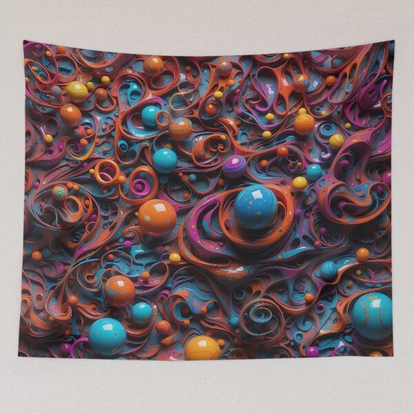 Item preview, Ethereal Swirls of Cosmic Harmony and Contrast designed and sold by ArtComixHaven.