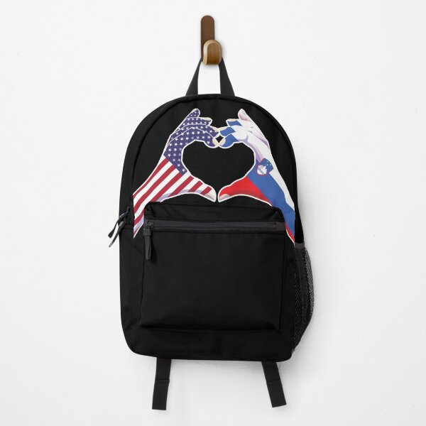 Item preview, Slovenia Slovene Slovenian USA United States American America Love Heart Peace designed and sold by FlagX.
