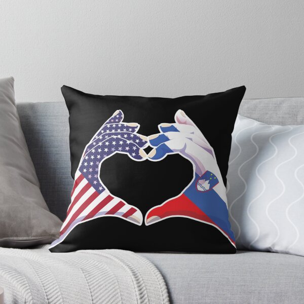 Item preview, Slovenia Slovene Slovenian USA United States American America Love Heart Peace designed and sold by FlagX.