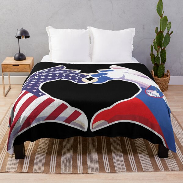 Item preview, Slovenia Slovene Slovenian USA United States American America Love Heart Peace designed and sold by FlagX.