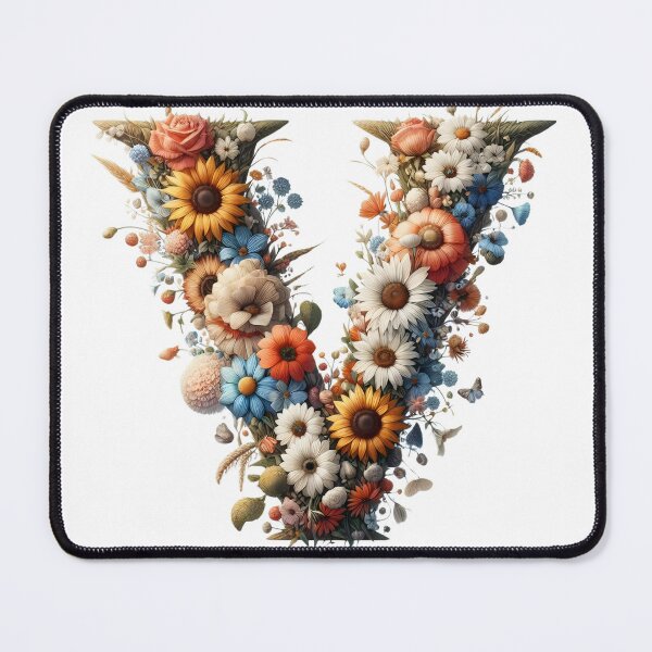 Item preview, Letter “V” containing flowers designed and sold by yeekazar.
