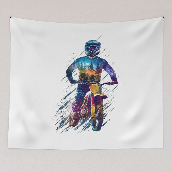 Item preview, Off-road motorcycle in the forest designed and sold by SaNNty.