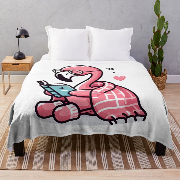 Item preview, Kawaii Flamingo With Reading Glasses designed and sold by CanvasCutie.