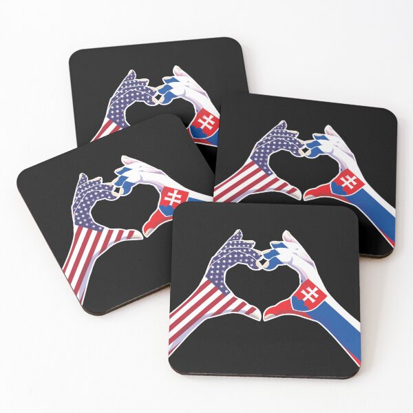 Item preview, Slovakia Slovakian USA United States American America Love Heart Peace designed and sold by FlagX.