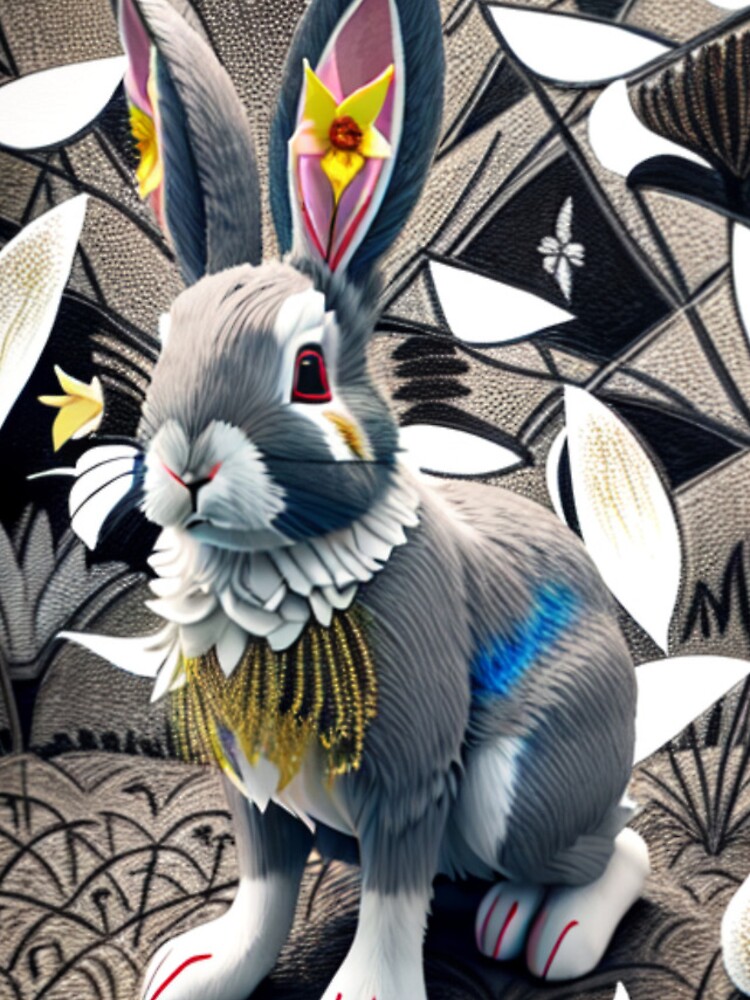 Thumbnail 5 of 5, iPhone Case, Gray Rabbit 1 designed and sold by RivehArt.