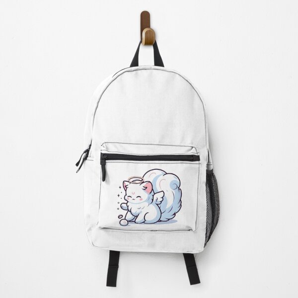 Item preview, Kawaii Gentle Banshee With A Fluffy White Cat designed and sold by CanvasCutie.