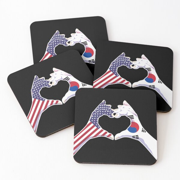 Item preview, South Korean South Korea USA United States American America Love Heart Peace designed and sold by FlagX.