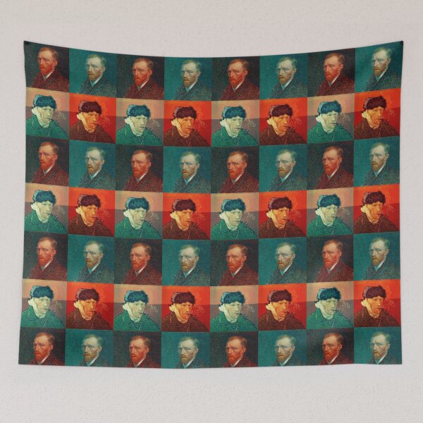 Item preview, Stereoscopic 3D Cross-eyed Vincent Van Gogh Self-Portrait in color Magic Eye. designed and sold by Uruguay3Dy360.