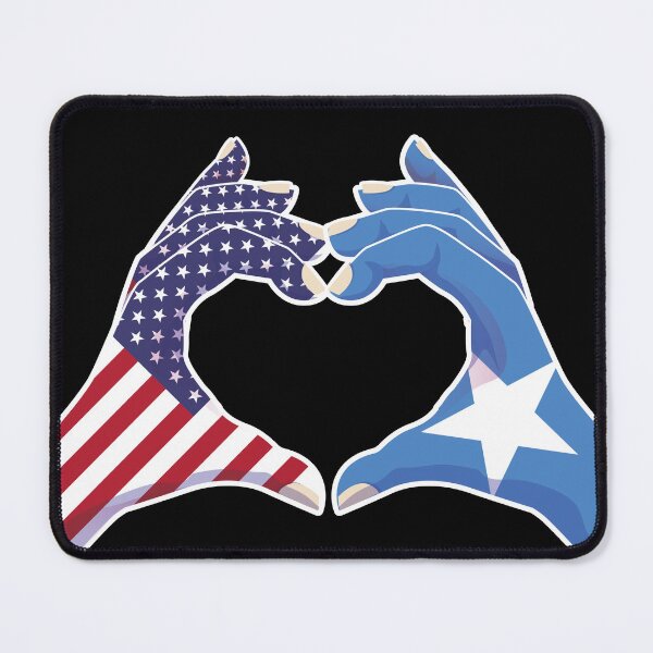 Item preview, Somalia Somali USA United States American America Love Heart Peace designed and sold by FlagX.