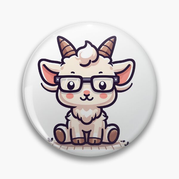 Item preview, Kawaii Goat: A Pair Of Glasses designed and sold by CanvasCutie.