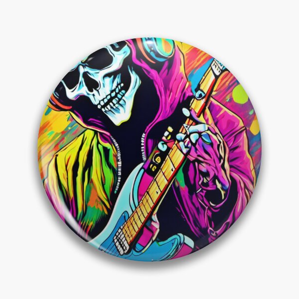 Item preview, Colorful Ghost Rock Musician designed and sold by Health And Fitness Posts e-Store.