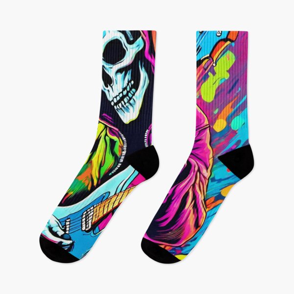 Item preview, Colorful Ghost Rock Musician designed and sold by Health And Fitness Posts e-Store.