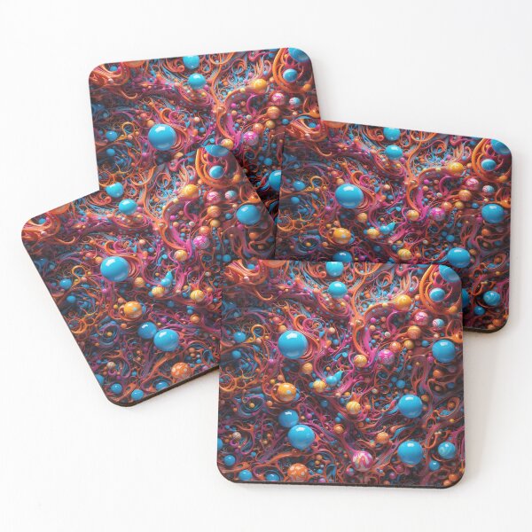 Item preview, Chaotic Elegance of Vivid Orbs in Swirling Harmony designed and sold by ArtComixHaven.