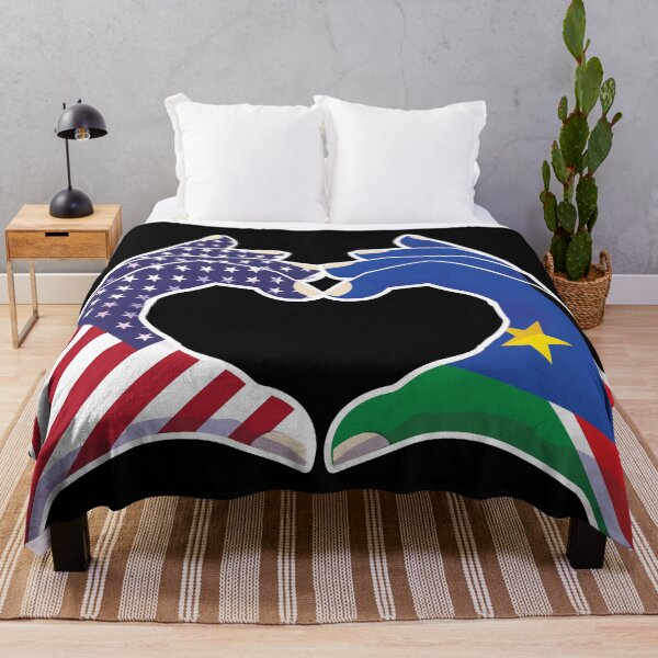 Item preview, South Sudan South Sudanese USA United States American America Love Heart Peace designed and sold by FlagX.