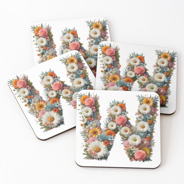 Item preview, Letter “W” containing flowers designed and sold by yeekazar.