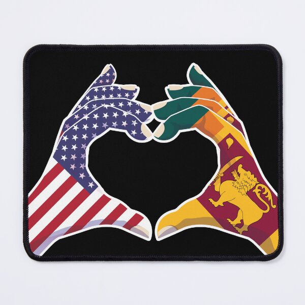 Item preview, Sri Lanka Sri Lankan USA United States American America Love Heart Peace designed and sold by FlagX.