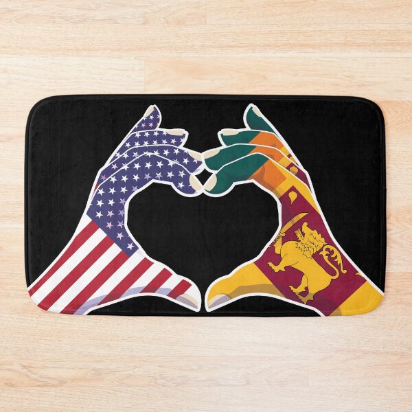 Item preview, Sri Lanka Sri Lankan USA United States American America Love Heart Peace designed and sold by FlagX.