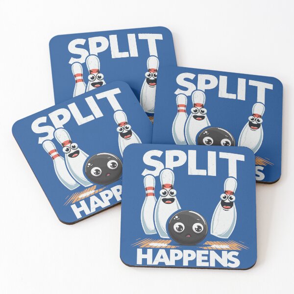Item preview, Bowling Humor T-Shirt Split Happens Funny Bowler Tee Casual Bowling Night Top Unique Bowling Gift Idea designed and sold by Sir Meow Meow.