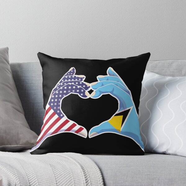 Item preview, Saint Lucia Saint Lucian USA United States American America Love Heart Peace designed and sold by FlagX.