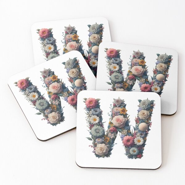 Item preview, Letter “W” containing flowers designed and sold by yeekazar.