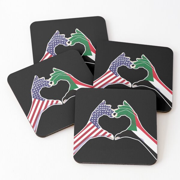 Item preview, Sudan Sudanese USA United States American America Love Heart Peace designed and sold by FlagX.
