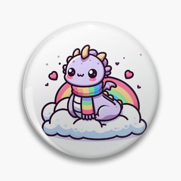 Item preview, Kawaii Cuddly Hydra: Wearing A Rainbow Scarf designed and sold by CanvasCutie.